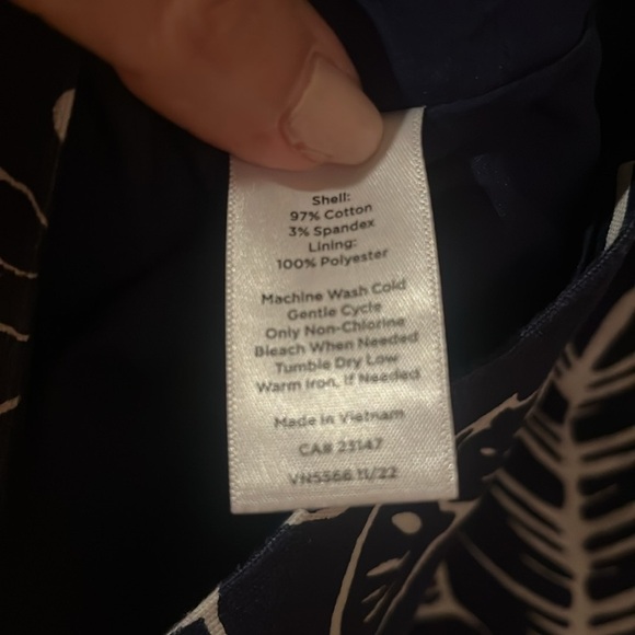 TALBOTS CANVAS A-LINE SKIRT - LEAFY TROPICAL women’s size 6 - Picture 7 of 7